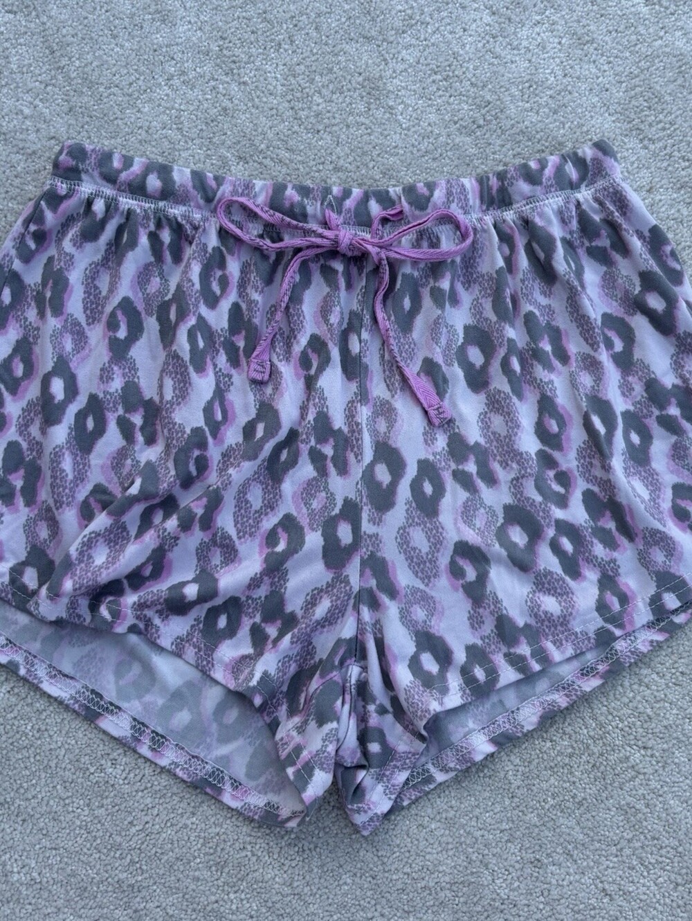 Thalia Sodi Women’s Pink And Grey Cheetah Leopard Pajama Shorts